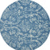 2' X 4' Blue Damask Power Loom Area Rug
